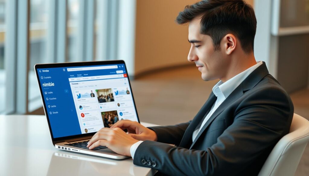 Nimble CRM social media features